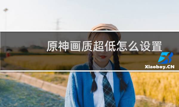 原神画质超低怎么设置