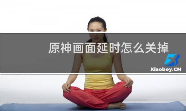 原神画面延时怎么关掉