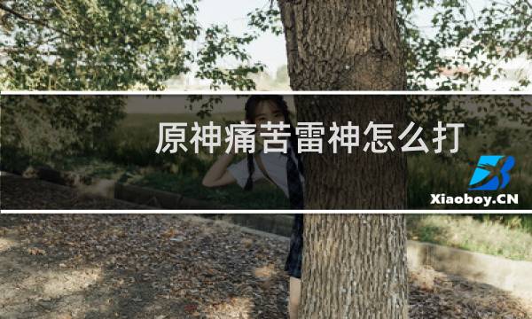 原神痛苦雷神怎么打