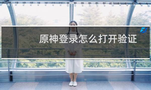 原神登录怎么打开验证