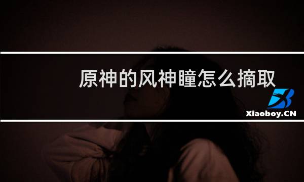 原神的风神瞳怎么摘取