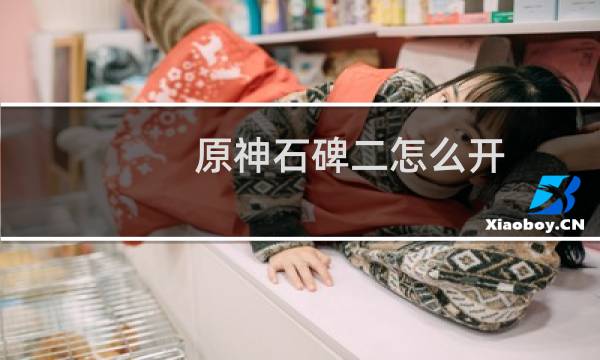 原神石碑二怎么开