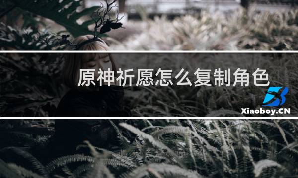 原神祈愿怎么复制角色