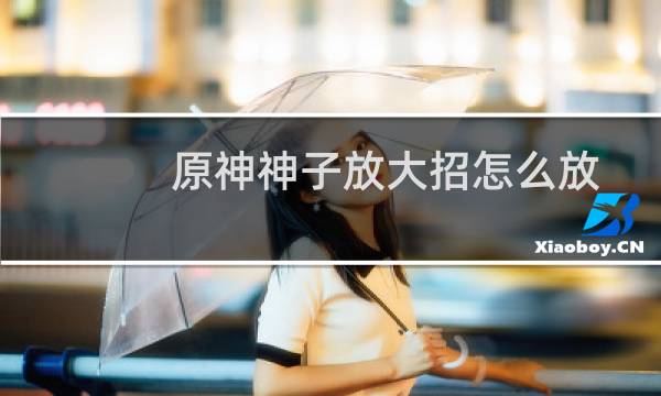 原神神子放大招怎么放