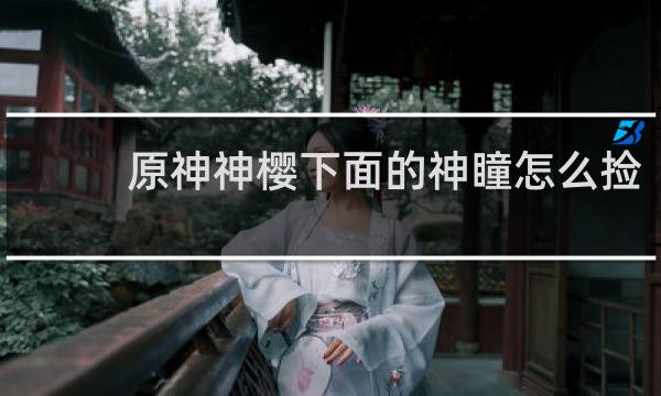 原神神樱下面的神瞳怎么捡