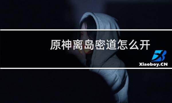 原神离岛密道怎么开