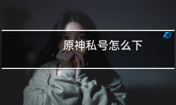 原神私号怎么下