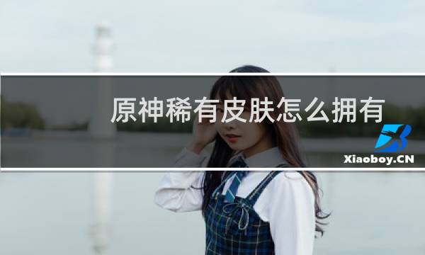 原神稀有皮肤怎么拥有
