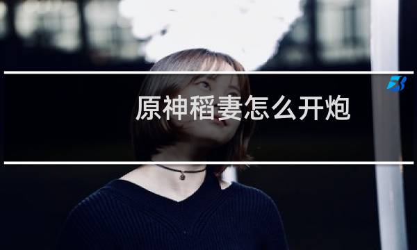 原神稻妻怎么开炮