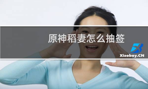原神稻妻怎么抽签