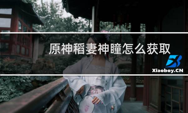 原神稻妻神瞳怎么获取