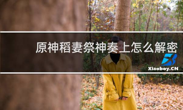 原神稻妻祭神奏上怎么解密