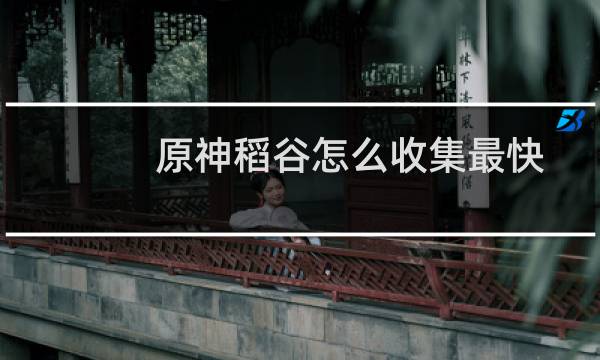 原神稻谷怎么收集最快
