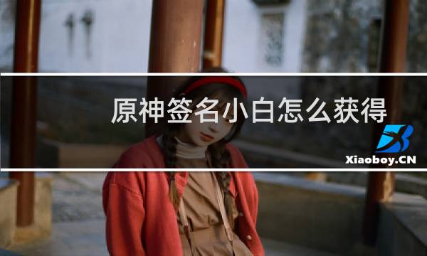 原神签名小白怎么获得