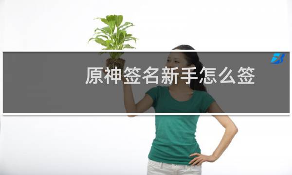 原神签名新手怎么签