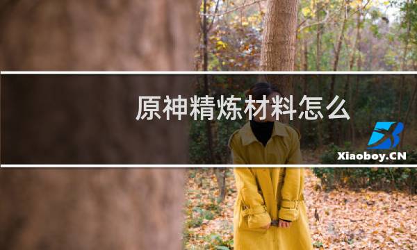 原神精炼材料怎么