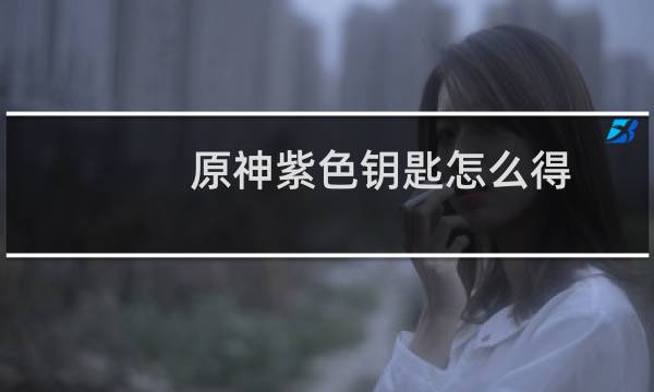 原神紫色钥匙怎么得