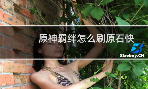 原神羁绊怎么刷原石快