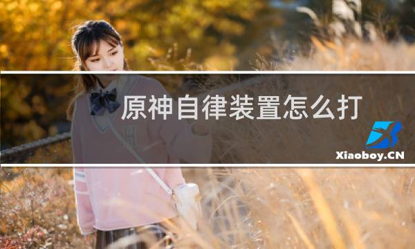 原神自律装置怎么打