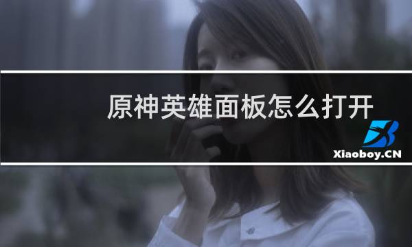 原神英雄面板怎么打开