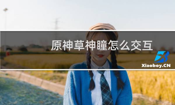 原神草神瞳怎么交互