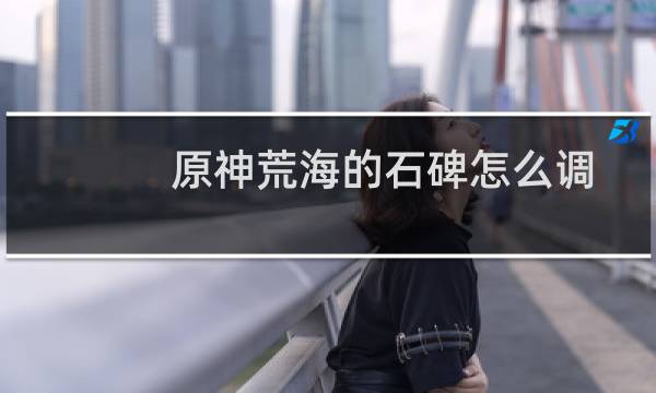 原神荒海的石碑怎么调