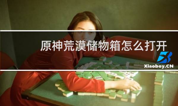 原神荒漠储物箱怎么打开