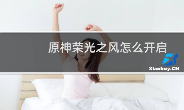 原神荣光之风怎么开启