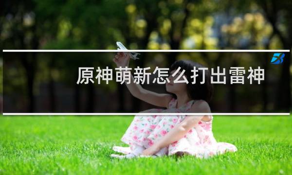 原神萌新怎么打出雷神