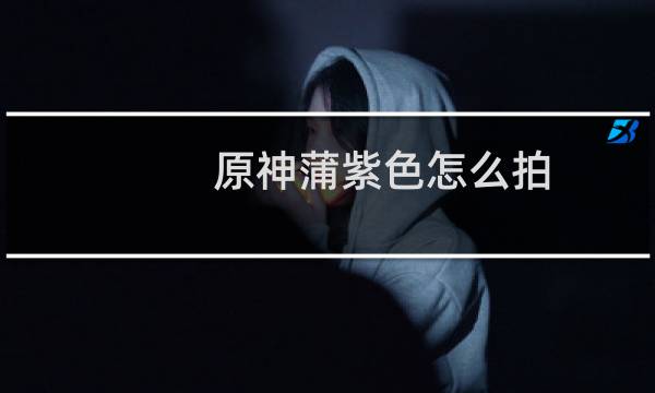 原神蒲紫色怎么拍