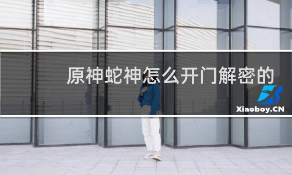 原神蛇神怎么开门解密的