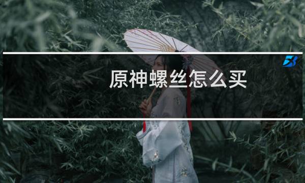 原神螺丝怎么买