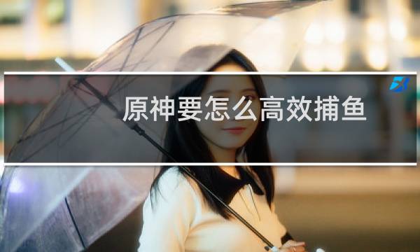 原神要怎么高效捕鱼