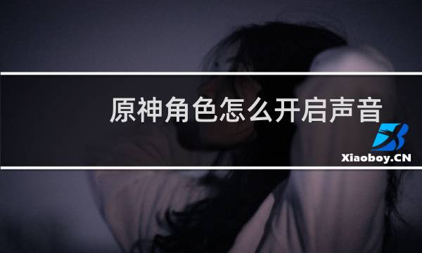 原神角色怎么开启声音