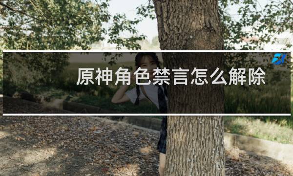 原神角色禁言怎么解除
