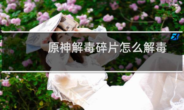 原神解毒碎片怎么解毒