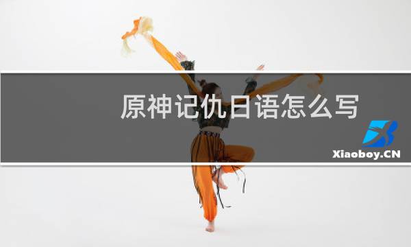 原神记仇日语怎么写