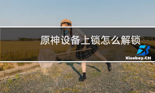 原神设备上锁怎么解锁