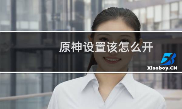 原神设置该怎么开