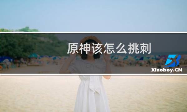 原神该怎么挑刺