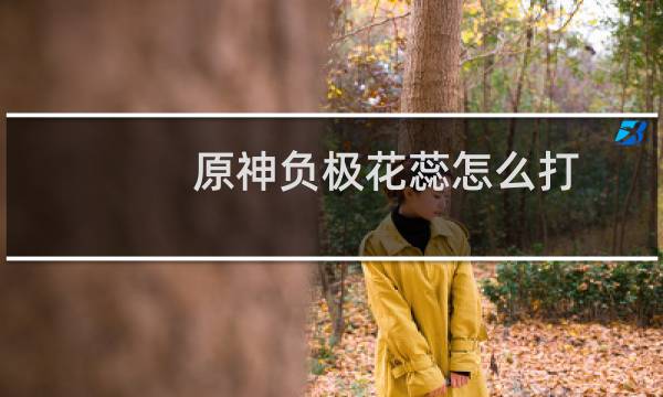 原神负极花蕊怎么打