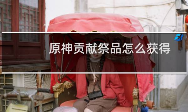 原神贡献祭品怎么获得