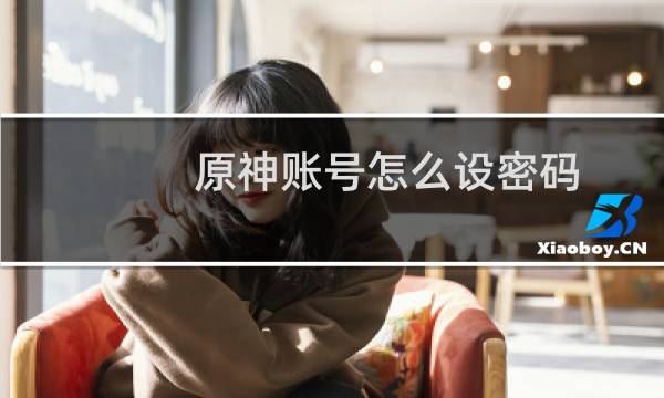 原神账号怎么设密码