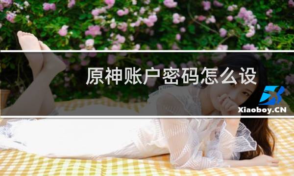 原神账户密码怎么设