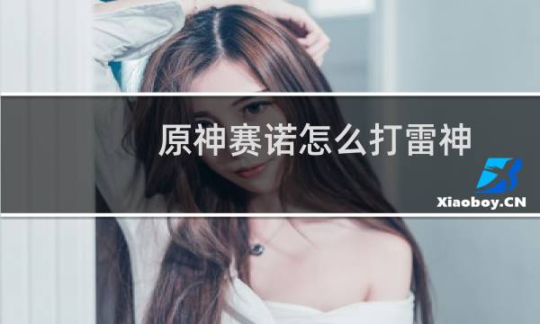 原神赛诺怎么打雷神