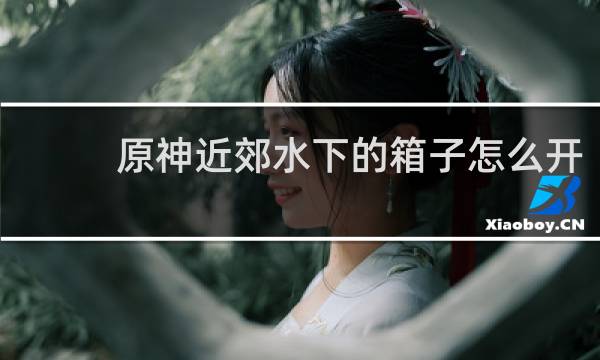 原神近郊水下的箱子怎么开