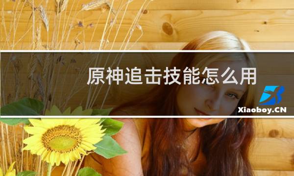 原神追击技能怎么用