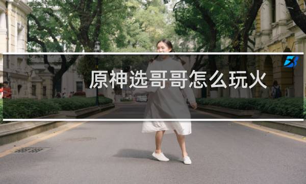 原神选哥哥怎么玩火