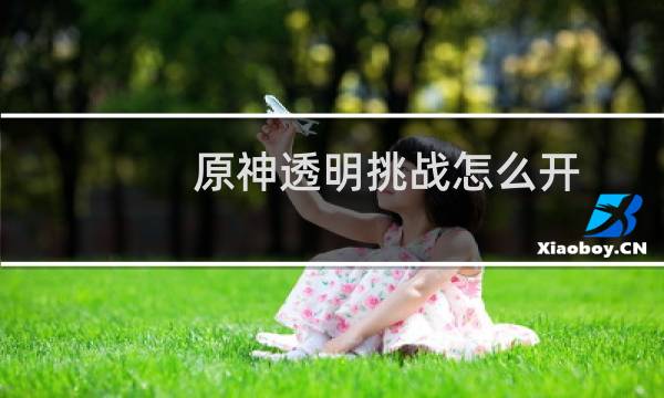 原神透明挑战怎么开