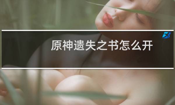 原神遗失之书怎么开